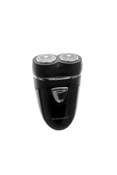 SPORTSMAN Electric shaver, Sportsman SM-516, with AA batteries and 3 LED flashlight, black