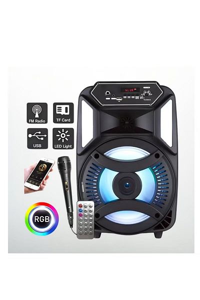 DLC Attractive Lighted Speaker with Microphone and Remote