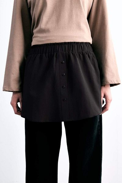 DeFacto Relax Fit Ημιελαστική ζώνη μέσης Poplin Hijab Concealer Τεμάχιο F8527AX25SM