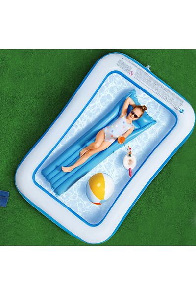 Pitikot Pitikot® Rectangular Inflatable Pool, for Adults or Children 3+ Years, 150x100x50 cm