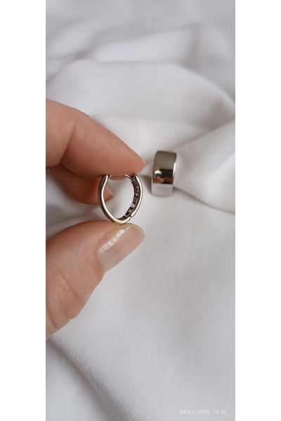 ARİ TAKI Plate Oval Steel Earrings