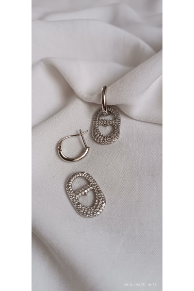 ARİ TAKI Steel Earrings with Mounts