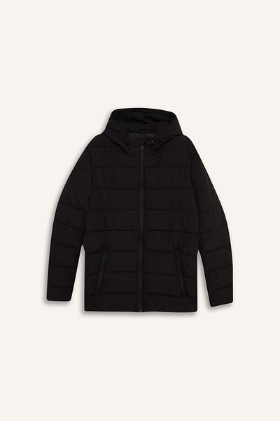 DeFacto Slim Fit Slim Fit Hooded Lined Zippered Waterproof Coat R0216Az25Au