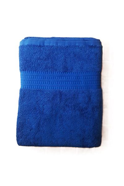 Kotonia Home Prosop de baie Rise Jacquard - 100% bumbac, 50x90 cm, 500g/mp, albastru