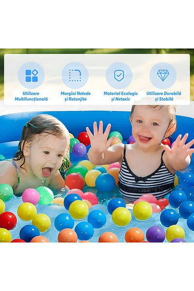 Pitikot Pitikot® Rectangular Inflatable Pool, for Adults or Children 3+ Years, 380x178x58 cm