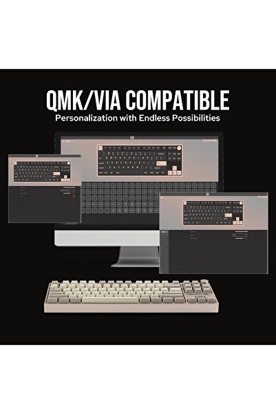 Epomaker لوحة مفاتيح الألعاب اللاسلكية P87 TKL المصنوعة من الألومنيوم (لون كاكي، مفتاح زيبرا)