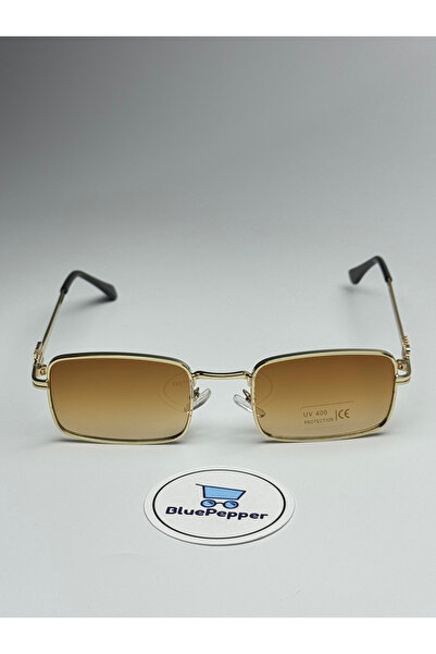 BluePepper Miux V7 Coffee Sunglasses Rectangle Gold Frame 51 Ekartman