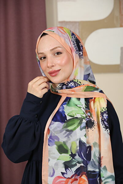 aldyoo Σάλι με μοτίβο λουλουδιών από βαμβακερή βισκόζη Trend Yavruağzı