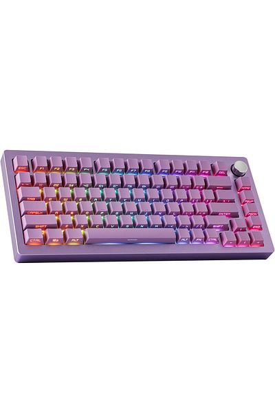 Epomaker Tide75 QMK/VIA Wireless Gaming Keyboard, 75% Aluminum Mechanical Keyboard, Programmable Cre