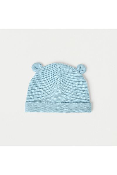 Juniors Textured Beanie Cap and Booties Set