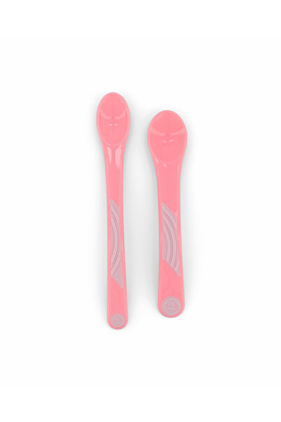 Twistshake طقم ملاعق للأطفال باللون الوردي مكون من قطعتين (6+ أشهر)