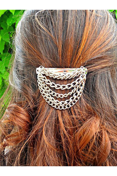 Shiklik MODA Women's Hair Accessory with Gold Color Chain
