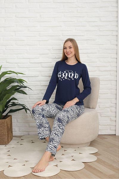 FENZO Women's Bottom Top Pajama Set Heart Pattern and Printed Comfortable Homewear Pajama Set