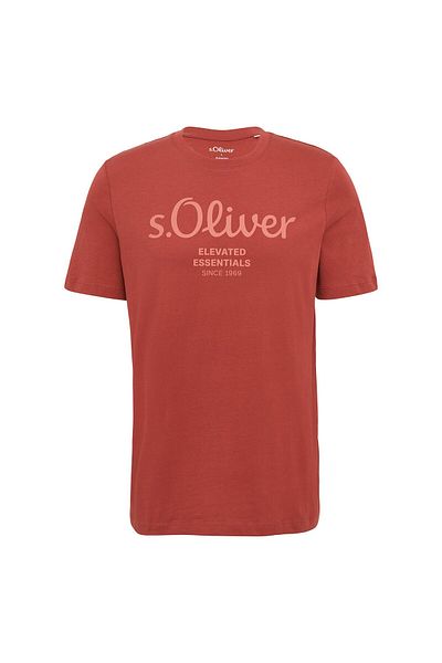s.Oliver s.Oliver Herren T-Shirt - Basic, Logoprint, Rundhals, Baumwolle