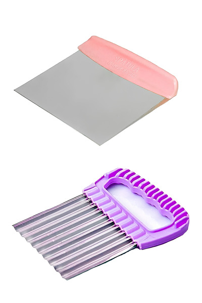 EcoVibe 2'li Çelik Hamur Kesici Şekillendirici Ve Şekilli Meyve ve Sebze Dili...