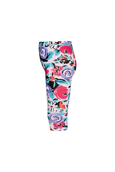 LOVETTI Vintage Flowers Girl's Patterned Knee Length Leggings Capri