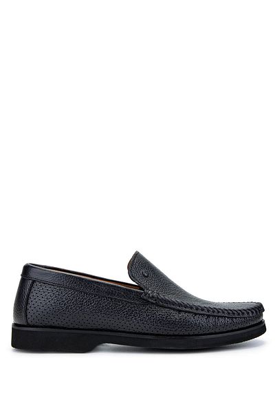 Tamer Tanca Men's Genuine Leather Gray Loafer Shoes