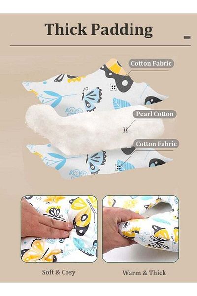 COOYA Universal Stroller Liner Soft Infant Newborn Head and Neck Support Pillow Mat，Machine Washable