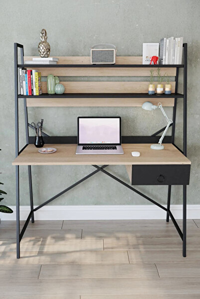 FAVORA Stairs Çalışma Masası - Atlantik Çam - Siyah