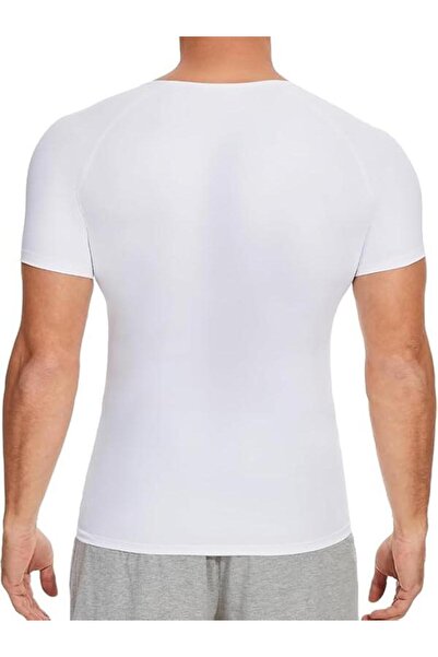 Inner Vision Men's Shaping Half Sleeve Undershirt – Body Shaping Compression Corset Undershirt