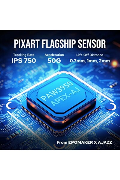 Epomaker Click Wireless Gaming Mouse (White) - PAW3950, 8KHz, 42,000 DPI, 58g, 500mAh