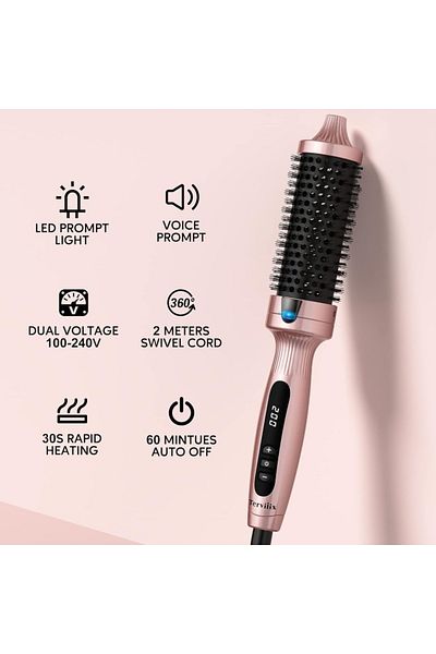 typecase Perie electrică ceramică pentru bucle, 38 mm, afișaj digital Terviiix