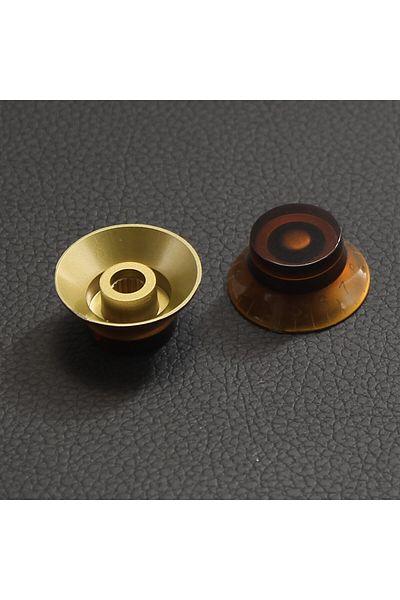 Choice Amber 4PCS FLEOR 4PCS LP Guitar Knobs Top Hat Style Tone Volume Speed Control Knobs Caps 6mm For Ele