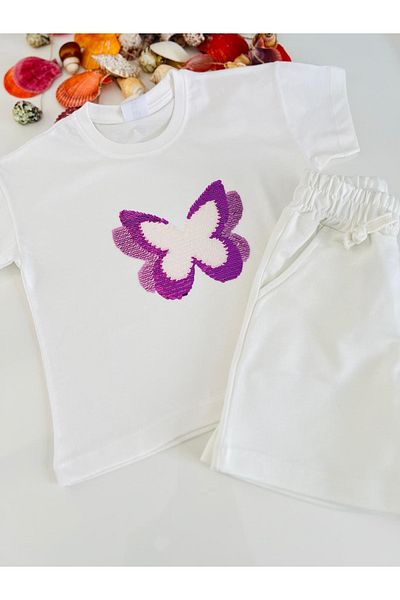 Alvadonna Butterfly Girl's Bottom Top Set