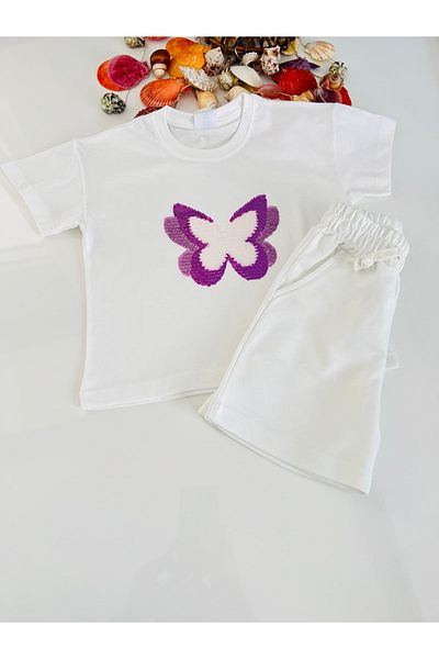 Alvadonna Butterfly Girl's Bottom Top Set