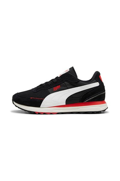 Puma Mens Road Rider Suede Sneakers - Black