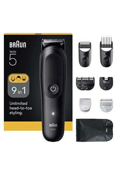 Braun Hepsi Bir Arada Series 5, 9’u 1 arada Tıraş Kiti, Keskin Bıçak, Vücut Tıraşı AIO5540