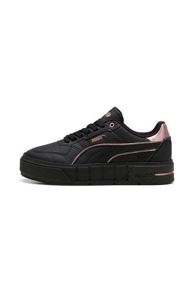 Puma Womens Cali Court Metallic Sneakers - Black