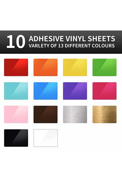 Lya Set of 12 self-adhesive sheets Lya Vinyl, PVC, green, 30.5 x 30.5 cm