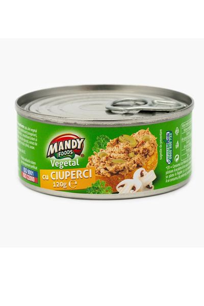 MANDY Vegetable spread with mushrooms, 6x 120g Mandy