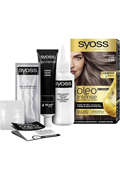 Syoss Vopsea de păr permanentă fără amoniac Syoss Color Oleo Intense, 7-56 Blond Mediu Cenușiu, 115 ml