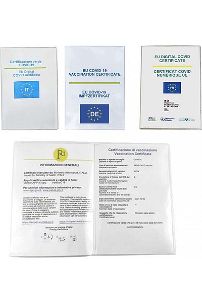Mizijia Set of 20 Mizijia passport/passport book covers, transparent, PVC, 11 X 15 cm