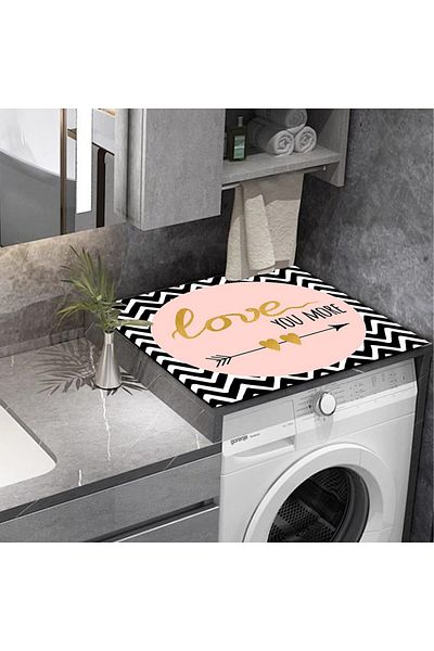 uygun dekor Love Written Κάλυμμα πλυντηρίου και στεγνωτηρίου Συρτάρι Προστασία ψυγείου Διακοσμητικό κάλυμμα που πλένεται