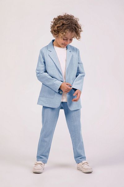 DMB BOYS & GIRLS Boy's Linen Blended 3-Piece Suit