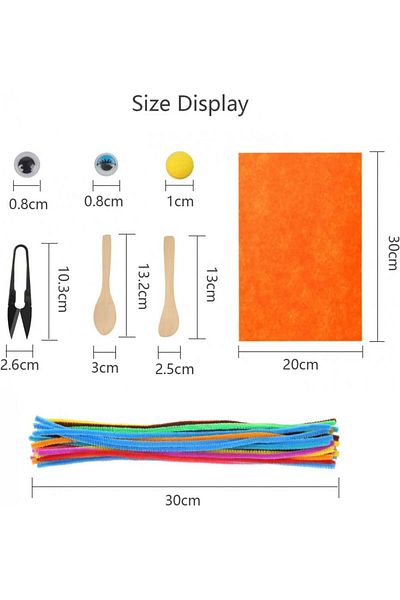Zerhok Set de lucru pentru copii, 232 de piese, lemn/plastic/textil, multicolor