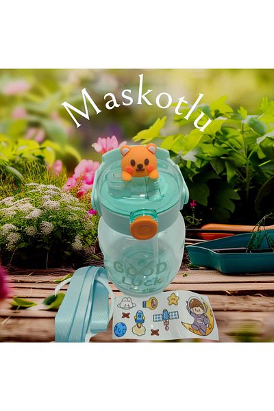 Relaxion , Imported Luxury Green Flask/Water Bottle 1100 ml (450) with Mascot, Gift, Neck Hanger