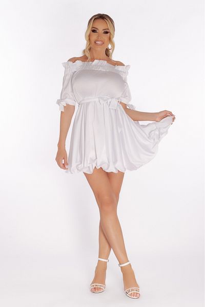 Atmosphere Fashion Short white baby doll dress