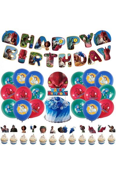 Ksopsdey 32-piece birthday set, paper/latex, multicolor