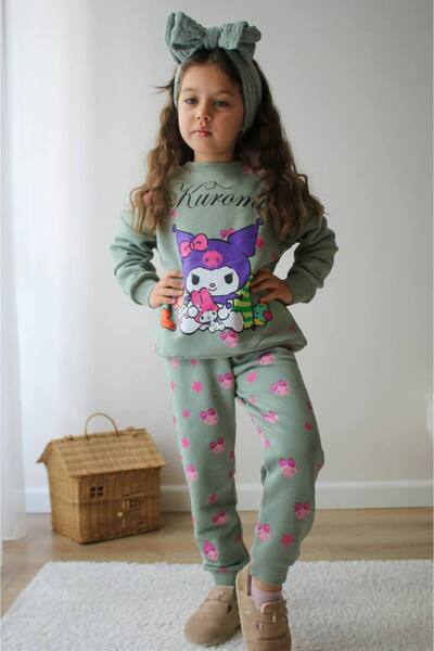Butik KIZ ÇOCUK KUROMİ BASKILI UZUN KOL TAKIM
