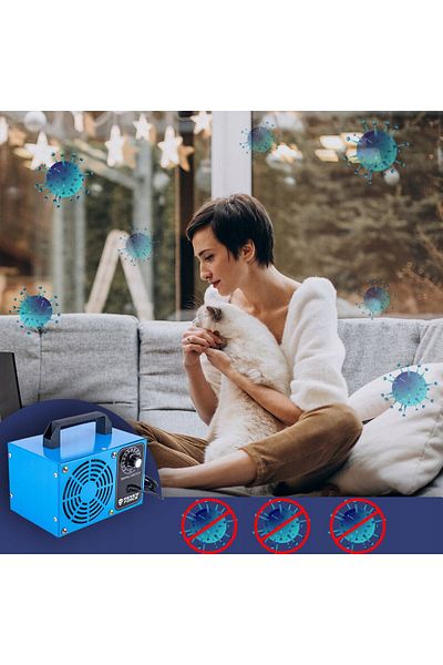 NewEvo Generator de ozon, 60.000 Mg/h, temporizator 60 min, 110 w, albastru