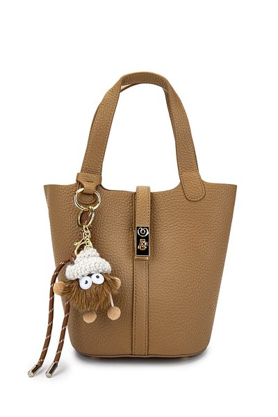 Tamer Tanca Women's Vegan Taupe Shoulder Bag