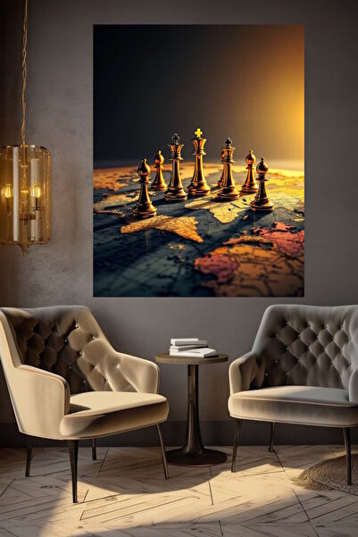 özkacar TABLOU PE PÂNZĂ RĂZBOIUL PE KITALA, DECOR DE PERETE PENTRU CASĂ, SALO...