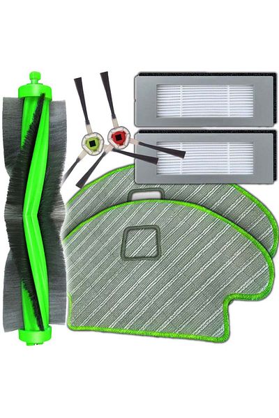 NewEvo Set de 7 accesorii NewEvo compatibile cu iRobot Roomba Combo R113840, 1 perie tambur, 2 perii laterale