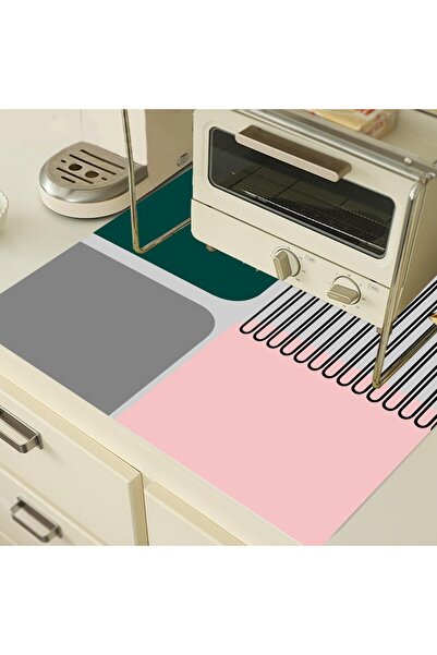 Generic Brand Color Blocked Geometric Washing and Dryer Cover Drawer Refriger...