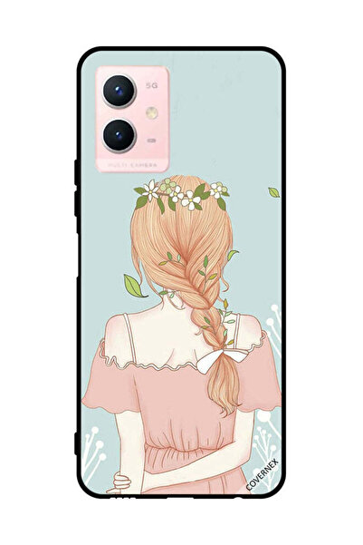 Covernex غطاء حماية لهاتف فيفو Y33s 5G بفتاة واقفة لطيفة المظهر