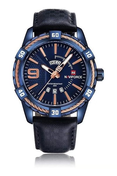 Naviforce 9117L Mens Watches Top Brand Luxury Sport Men's Watch Quartz Leather Wrist